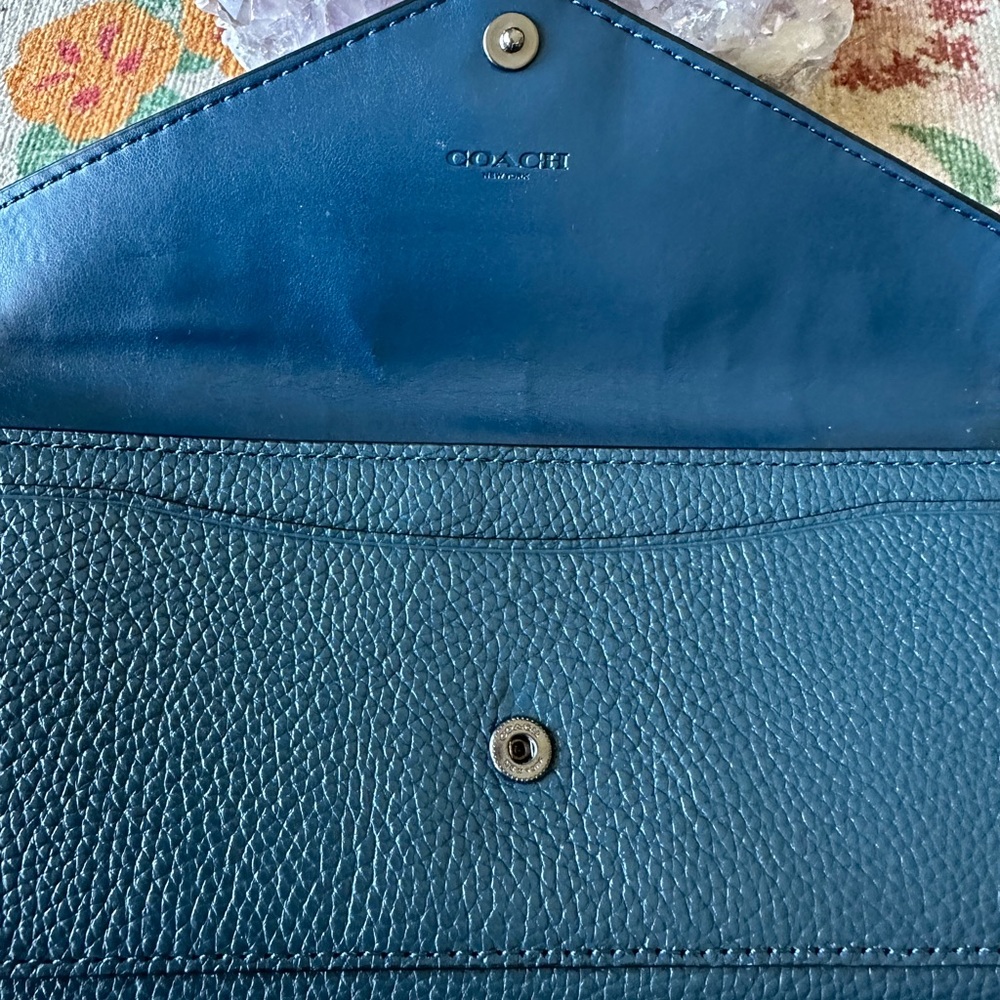 Coach Python Print Wallet -Navy Blue - image 7